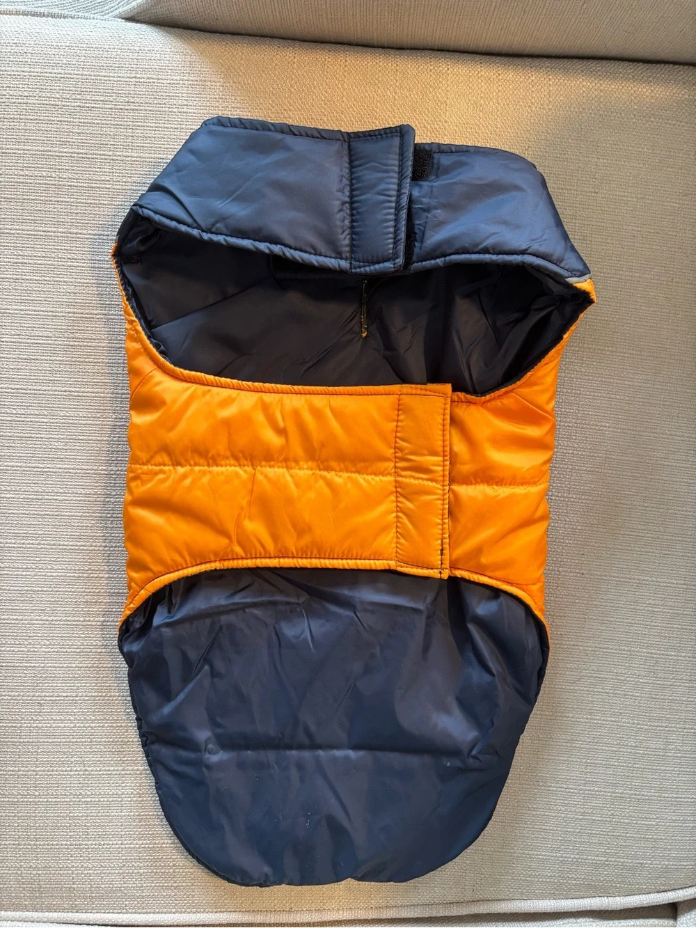 Pets First Navy and Orange Houston Astros Quilted Dog Jacket